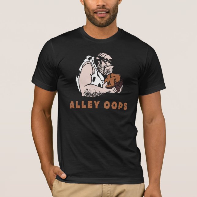 Camiseta Pista de bowling oops! Homem das cavernas (Frente)