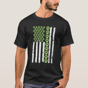 Camiseta Pista de Cachorro Corajoso Bandeira Americana do D