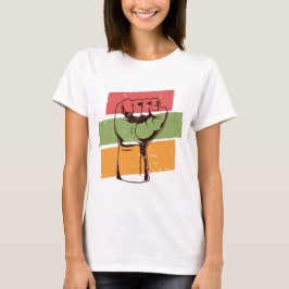 Camiseta Pista de energia preta do BLM