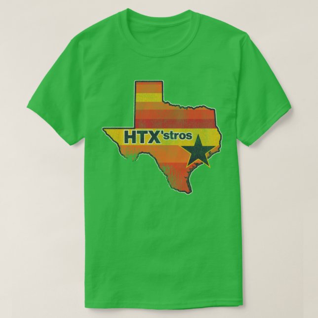 Camiseta Pista Retroativa da Bola de Base HTXstros (Frente do Design)