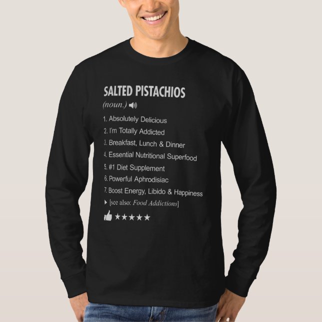 Camiseta Pistácios Salgados Significa Engraçado (Frente)