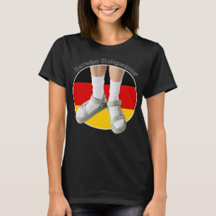 Camiseta Pistas Brancas de Moda Alemã Estereótipo