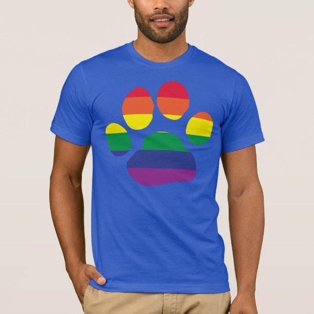 Camiseta Pistas de Cachorro Arco-Íris (Frente)