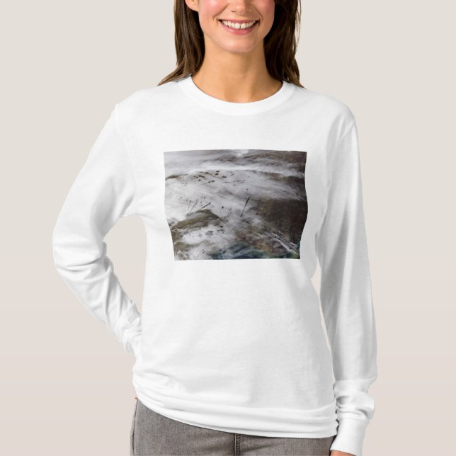 Camiseta Pistas de dissipação de aeronaves (Frente)