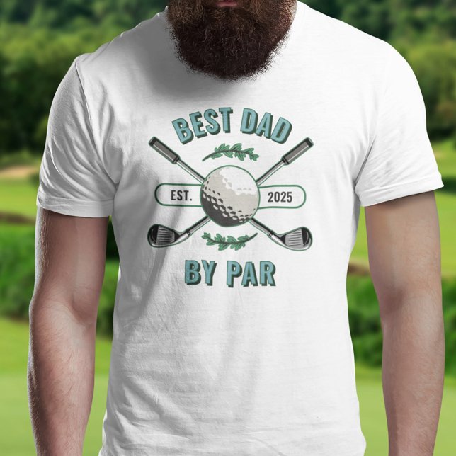Camiseta Pistas de Golfe Cruzadas e Bola de Golfe Melhor Pa (Criador carregado)
