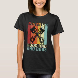 Camiseta Pistões Rods E Bods Pais, colheita mecânica engraç