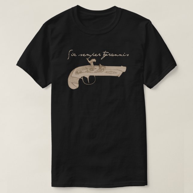 Camiseta Pistola do Derringer - morte aos tirano (Frente do Design)