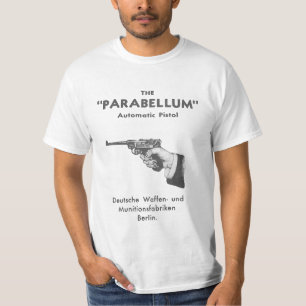 Camiseta Pistola "Parabellum" Luger alemã Gráfico vintage