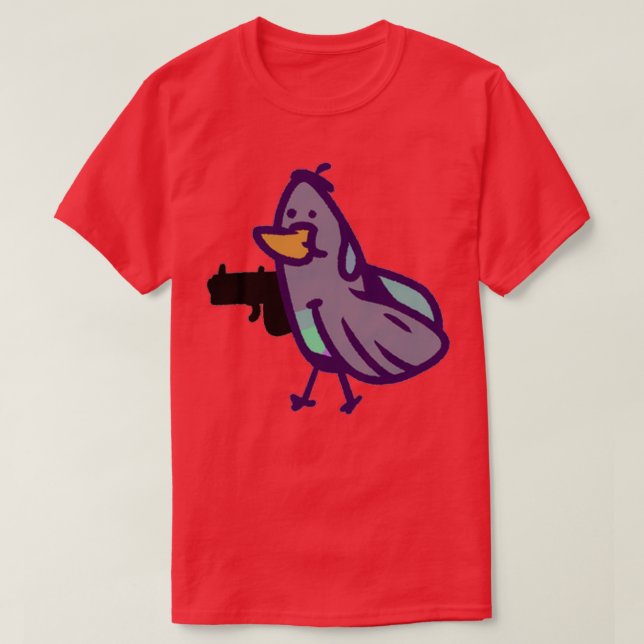 Camiseta Pistola Pigeon (Frente do Design)