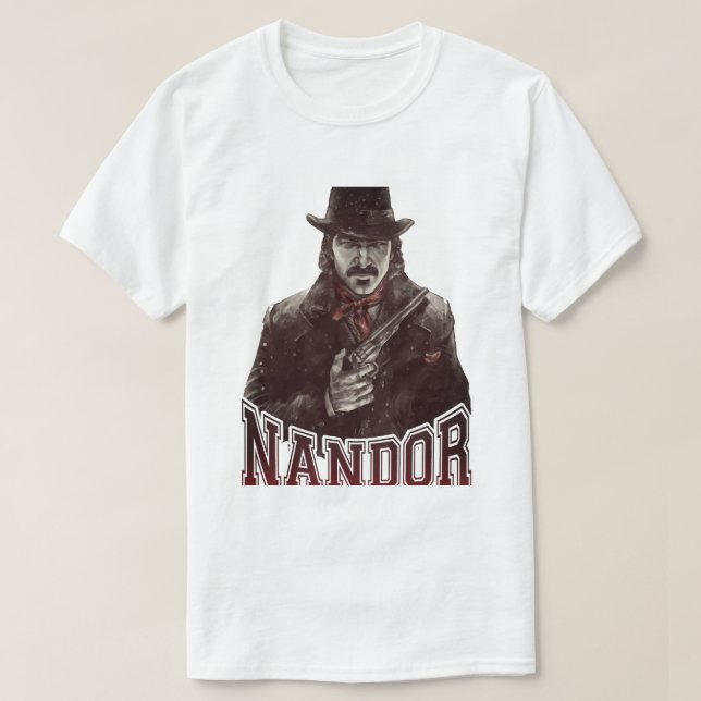 Camiseta Pistolero Ocidental Nandor (Frente do Design)