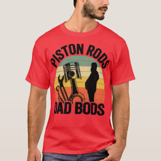 Camiseta Piston Rods Pai Bods Mecânico Engraçado