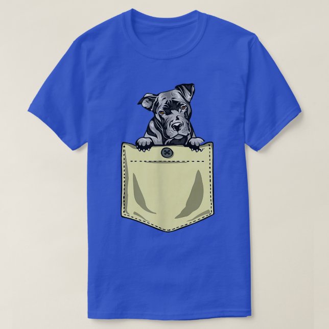 Camiseta Pit Bull Dog In Pocket Pitbull Puppy T Shirt (Frente do Design)
