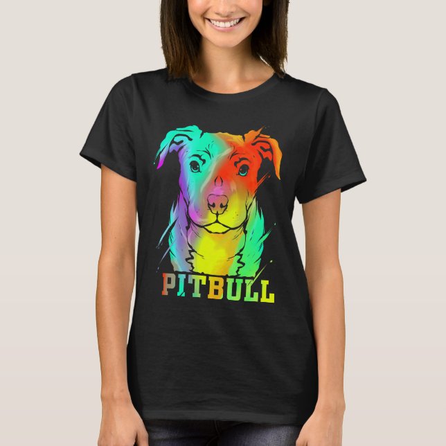 Camiseta Pit Bull Dog Lover Pitbull Trabalho de arte (Frente)