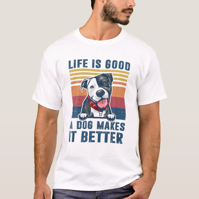 Camiseta Pit Bull Dog Oferece Engraçada Pai De Cachorro Tou (Frente)