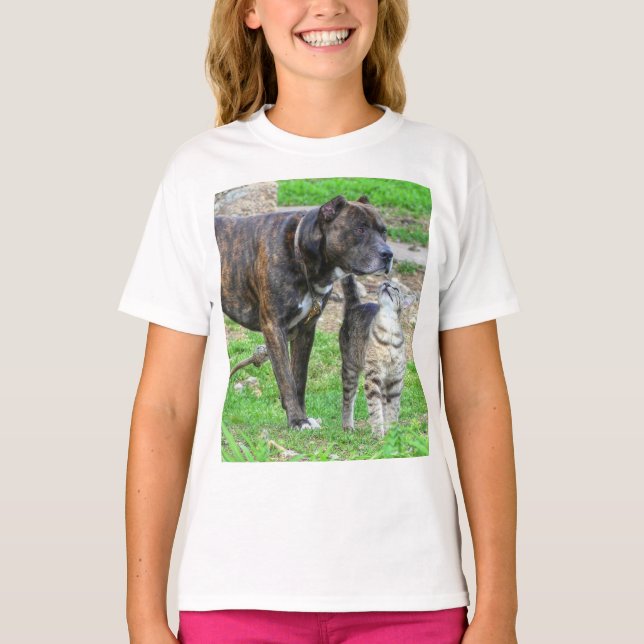 Camiseta Pit Bull e Cat (Frente)