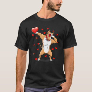 Camiseta Pit Bull Engraçado de Óculos de Sol Fazendo Dab He