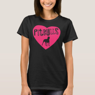 Camiseta Pit Bull Heart Pitbulls Rosa Transparente American