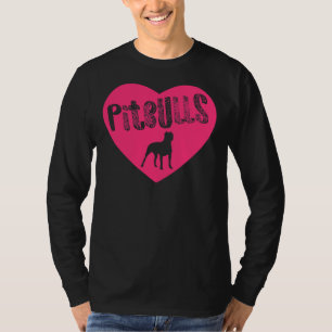 Camiseta Pit Bull Heart Pitbulls Rosa Transparente American