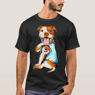 Camiseta Pit Bull I Love Mamãe Tattoo Dia de as mães presen