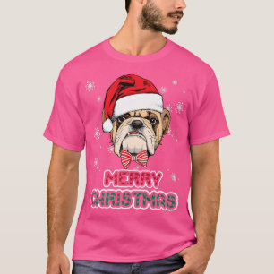 Camiseta Pit Bull In Santa Hat Ugly Christmas Sweater Funny