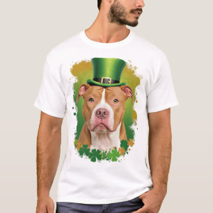 Camiseta Pit Bull Leprechaun Dog Pet Owner