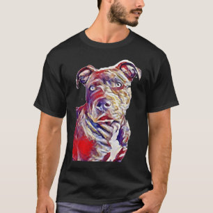 Camiseta Pit Bull Lover Pintura Adotar Não Comprar Retrato