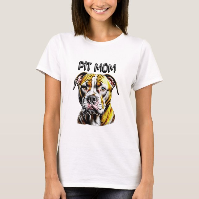 Camiseta Pit Bull Mãe | Pão-Cão (Frente)