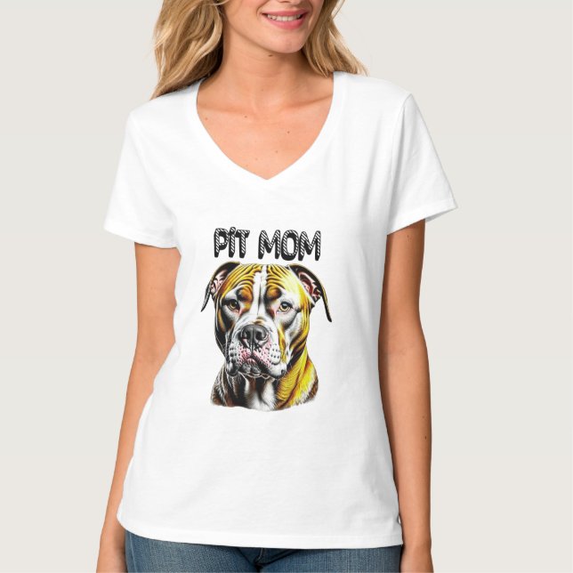 Camiseta Pit Bull Mãe | Pão-Cão (Frente)