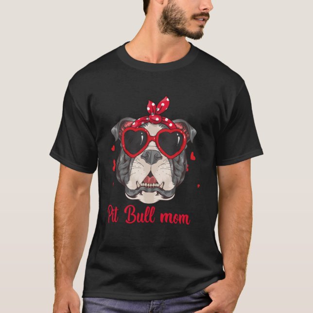 Camiseta Pit Bull Mãe Pit Mama Mulher Cachorro feminino (Frente)