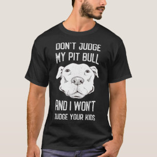 Camiseta Pit Bull Mamãe Pai Pitbull Dopy Dog Rescut Damas