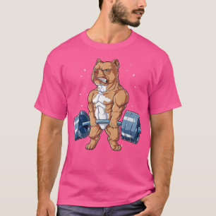 Camiseta Pit Bull Pesando Malhação Engraçado Deadelevador