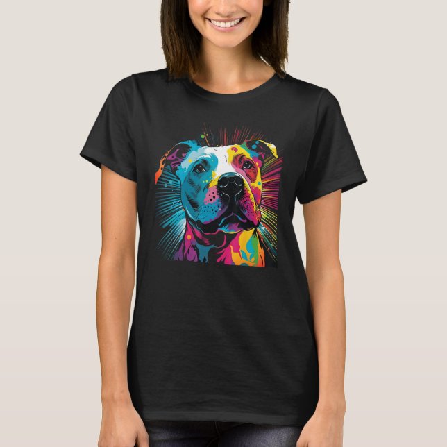 Camiseta Pit Bull pitbull Artistic  Pibble (Frente)