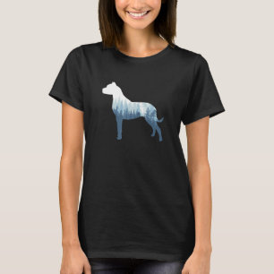 Camiseta Pit Bull Silhouette Pittie Cachorro ao ar livre