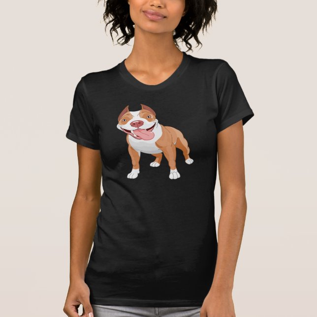 Camiseta Pit Bull Sorridente Feliz (Frente)