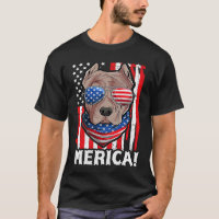 Pit bull USA Patriotic Dog Roupa Flag M