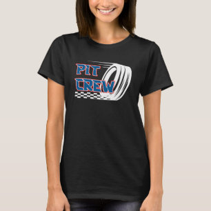 Camiseta Pit Crew Burling Rubber Race Cars Pit Crew Checker