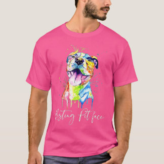 Camiseta Pit De Coloração Pitbull Ponta Aquarela Cachorro G
