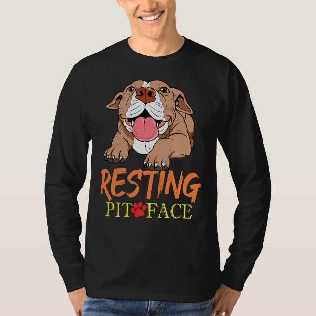 Camiseta Pit De Descolagem Face Pitbull Pit Bull Produto Te (Frente)