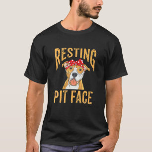 Camiseta Pit De Repouso Rosto Engraçado Cachorro Pet Puppy