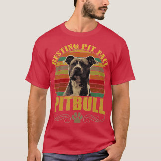 Camiseta Pit Face Pitbull Dog Proprietários Vintage Pitbul
