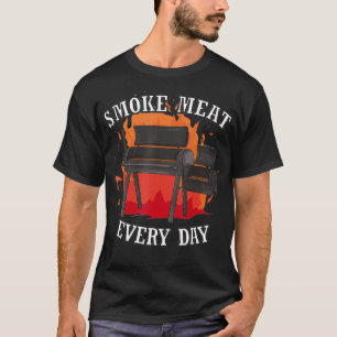 Camiseta Pit Grill Pellet Smoker Meat diariamente Smoki