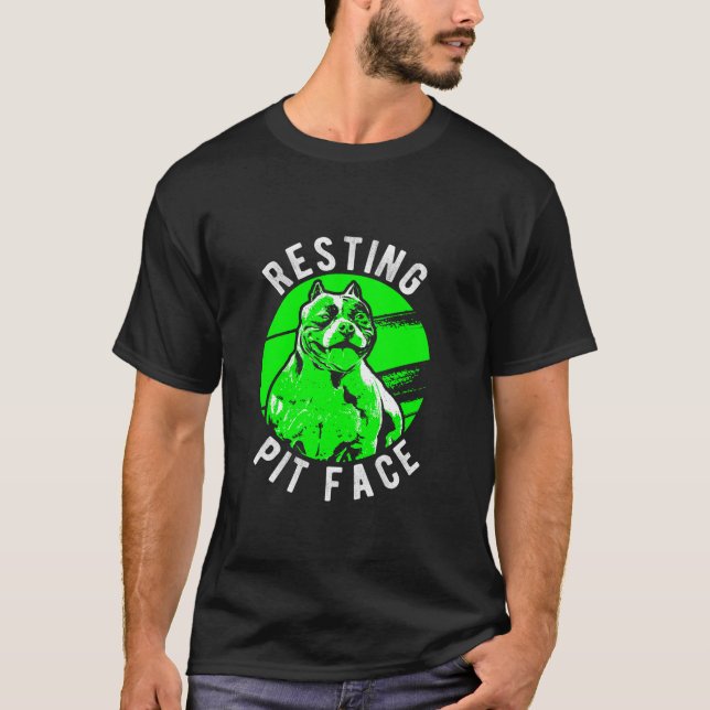 Camiseta Pit Repouso Face Pittie Pitbull Proprietário do Ca (Frente)