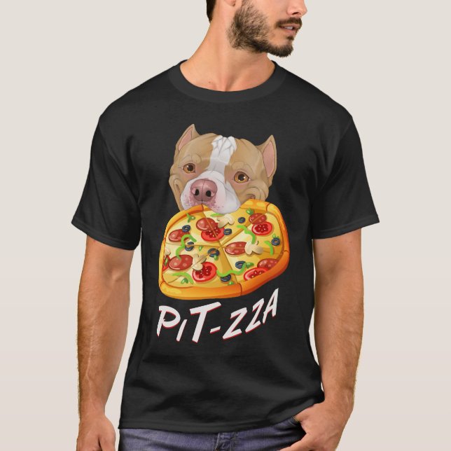Camiseta Pit-zza! Pit Bull & Pizza  (Frente)