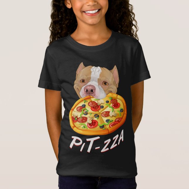 Camiseta Pit-zza! T-Shirt Pit Bull & Pizza (Frente)