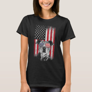 Camiseta Pitbull American Flag 4 De Julho Pitbull Pai Mãe