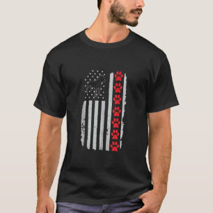 Camiseta Pitbull Bandeira Americana Patriótico Amante de Cã