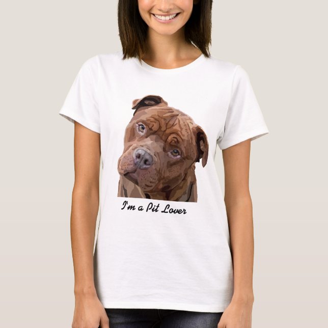 Camiseta Pitbull "Benz" das cercas para artigos do presente (Frente)
