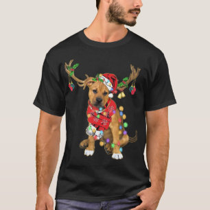 Camiseta Pitbull boxer mistura belíssima Reindeer de Natal