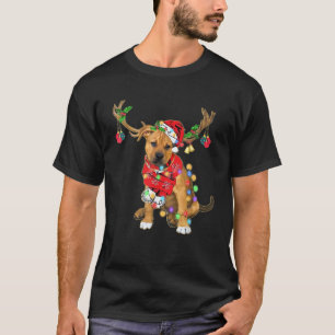 Camiseta Pitbull boxer mistura belíssima Reindeer de Natal 