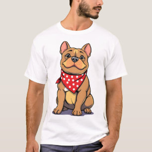 Camiseta Pitbull Bulldog Fofo com Bandana Amante de Cachorr